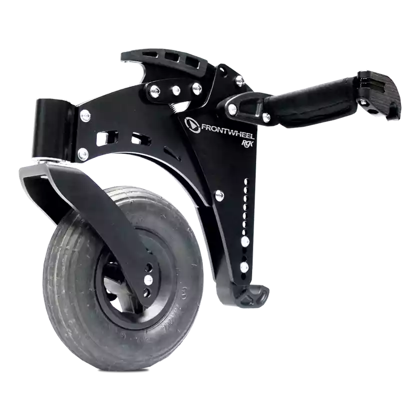 Wheelchair attached front wheel accessories